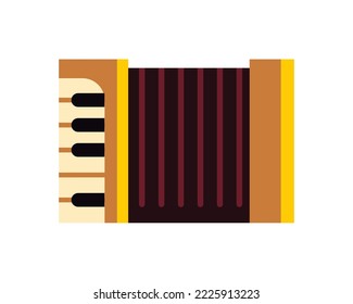 flat accordion design over white