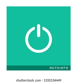 flat activate icon