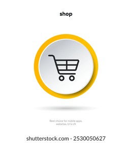 Flat add button add icon add to cart icon, shopping cart sign, online shopping, click here, buy push button for website, mobile app, UI, GUI, UX.