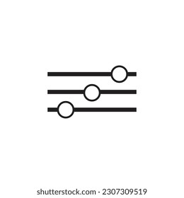 Flat adjustment button icon symbol vector Illustration.