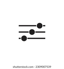 Flat adjustment button icon symbol vector Illustration.