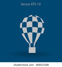 Flat air ballon vector icon