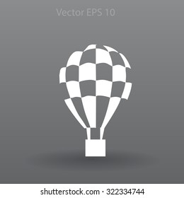 Flat air ballon vector icon