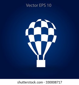 Flat air ballon vector icon