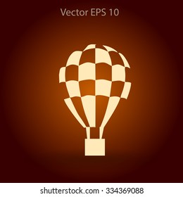 Flat air ballon vector icon