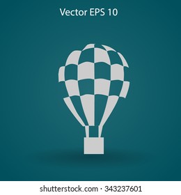 Flat air ballon vector icon