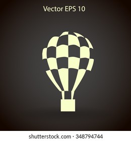 Flat air ballon vector icon