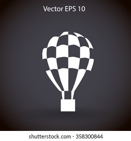 Flat air ballon vector icon