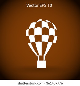 Flat air ballon vector icon