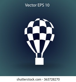 Flat air ballon vector icon