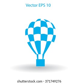 Flat air ballon vector icon