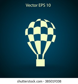Flat air ballon vector icon