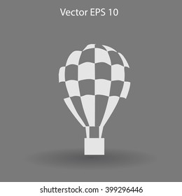 Flat air ballon vector icon