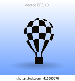 Flat air ballon vector icon
