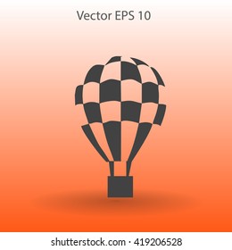 Flat air ballon vector icon