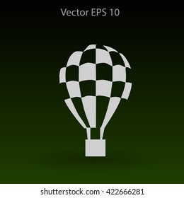 Flat air ballon vector icon