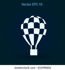 Flat air ballon vector icon