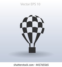 Flat air ballon vector icon