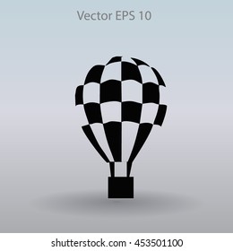 Flat air ballon vector icon