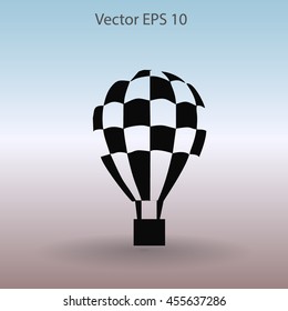 Flat air ballon vector icon