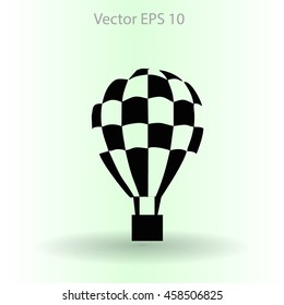 Flat air ballon vector icon