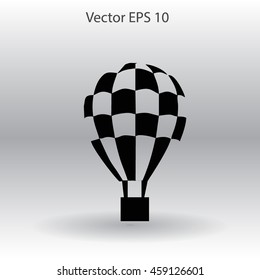 Flat air ballon vector icon
