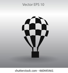 Flat air ballon vector icon