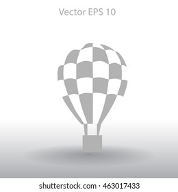 Flat air ballon vector icon