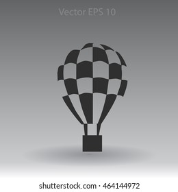 Flat air ballon vector icon
