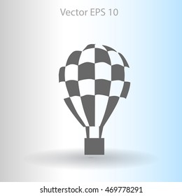 Flat air ballon vector icon