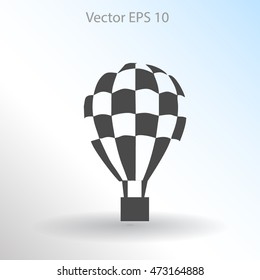 Flat air ballon vector icon