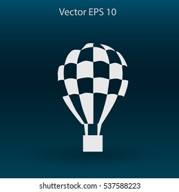 Flat air ballon vector icon