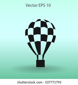 Flat air ballon vector icon