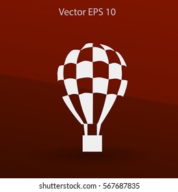 Flat air ballon vector icon