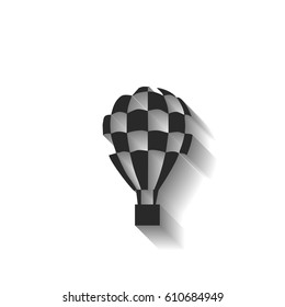 Flat air ballon vector icon