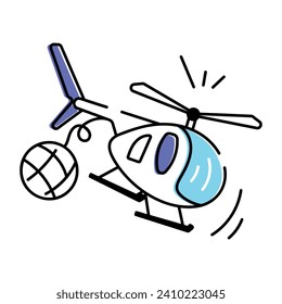 Flat Air craft Doodle Icon