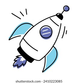 Flat Air craft Doodle Icon