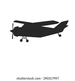 Flat air plane icon. Airplane silhouette icon vector illustration. Flat design style. Plane icon. Airplane flat illustration. Vector airplane flat icon on isolated background