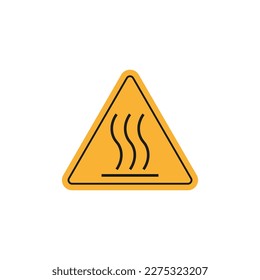 Flat air up sign triangle. Hot air flow. Vector illustration.