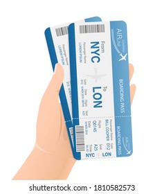 Flat airline tickets for paper design. Template vector. Business concept. Flat design vector.