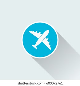 flat airplane icon