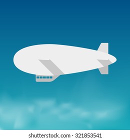 Flat airship blimp