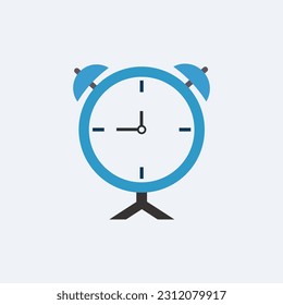 Flat alarm clock icon symbol vector Illustration.