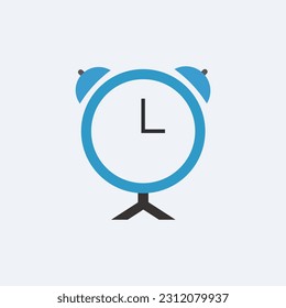 Símbolo de icono de despertador plano vector Ilustración.