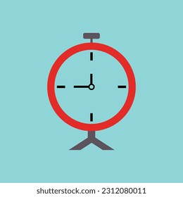 Flat alarm clock icon symbol vector Illustration.