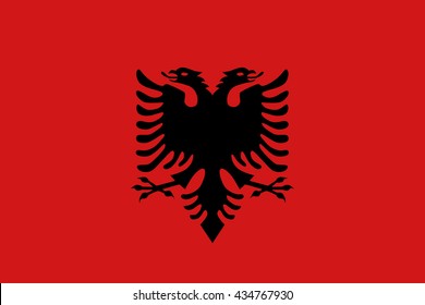 Flat Albania flag vector
