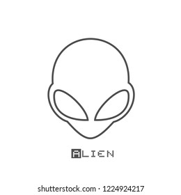 flat alien icon