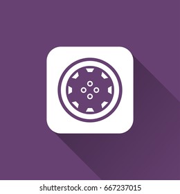 flat Alloy wheel icon