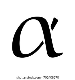 Flat Alpha Symbol.