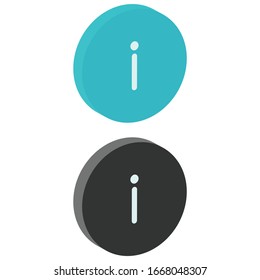 Flat-i-Alphabet-Symbol im isometrischen Stil